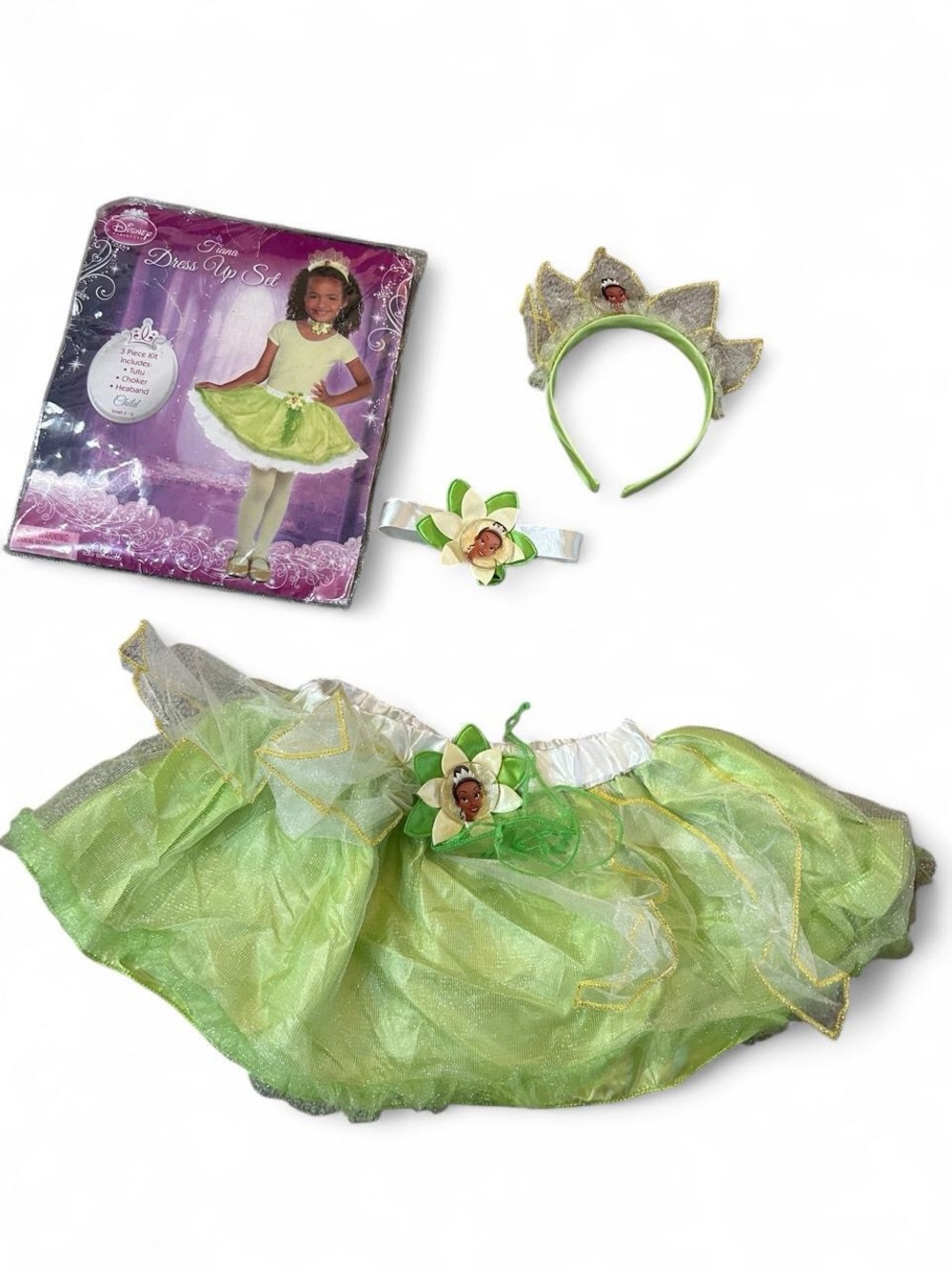 Disney Princess Tiana dress up set for kids 4-6 years old
